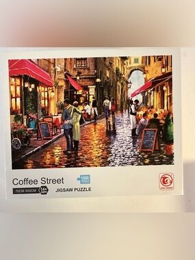 Coffee Street 1000-Piece Jigsaw Puzzle - Colorful Café Street Scene